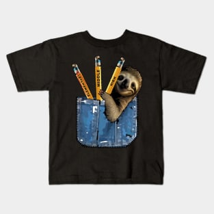 Elementary School Back to School Lazy Sloth Kids T-Shirt